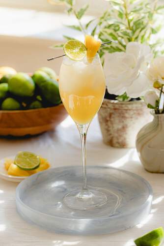 Candied Sapphire Prosecco Cocktail