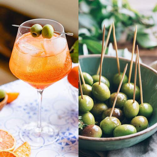 Venetian Spritz and Olives Prosecco Cocktail Food Pairing