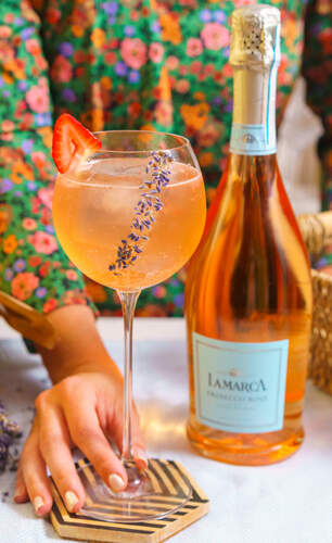 La Marca Prosecco Bubbly Lavender Rosé Cocktail