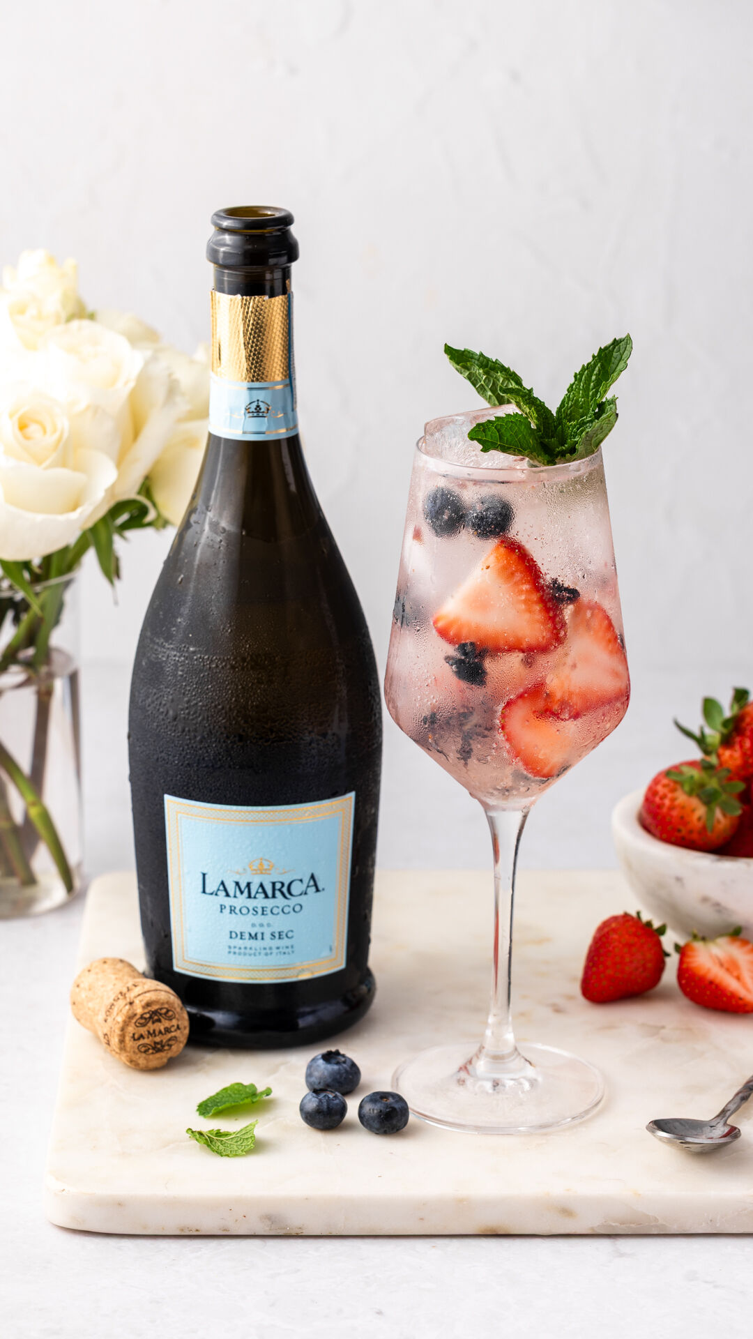 Berry Spritz Prosecco Demi Sec Cocktail 