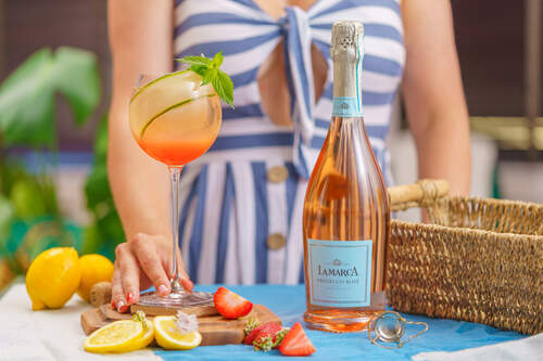 La Marca Prosecco Sicilian Strawberry Spritz Cocktail