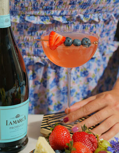 La Marca Prosecco Basil Berry Fizz Cocktail