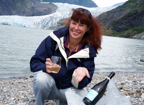 Woman outdoors with La Marca Prosecco