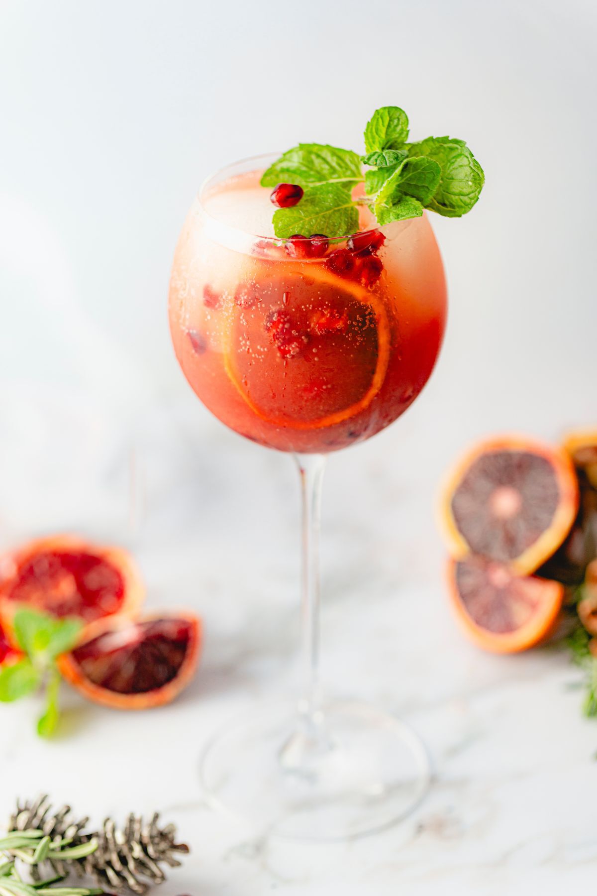 Pomegranate Winter Spritz Cocktail