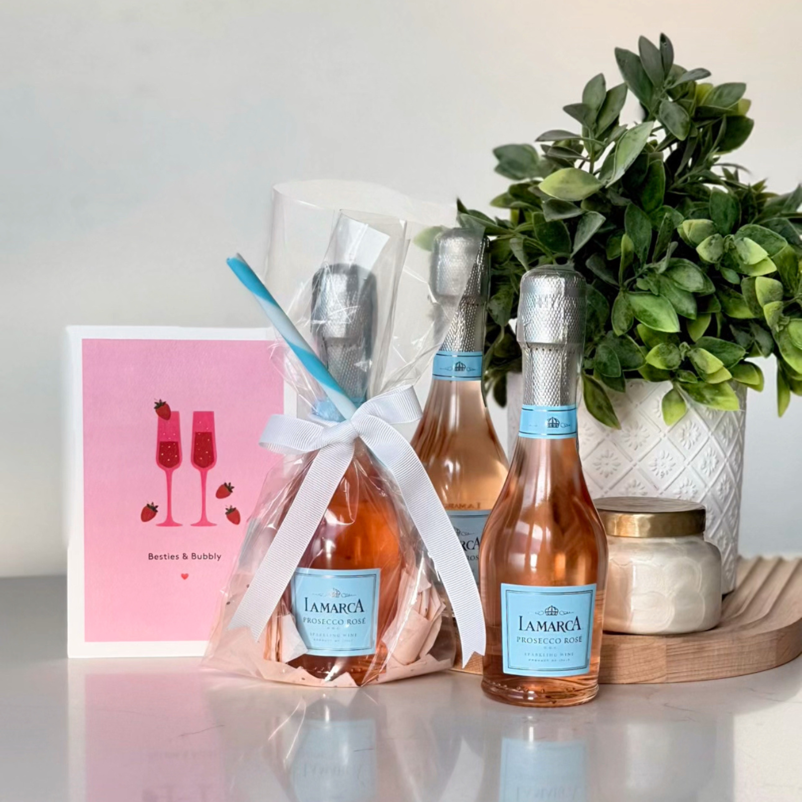 La Marca Prosecco Ros&eacute; with American Greetings card